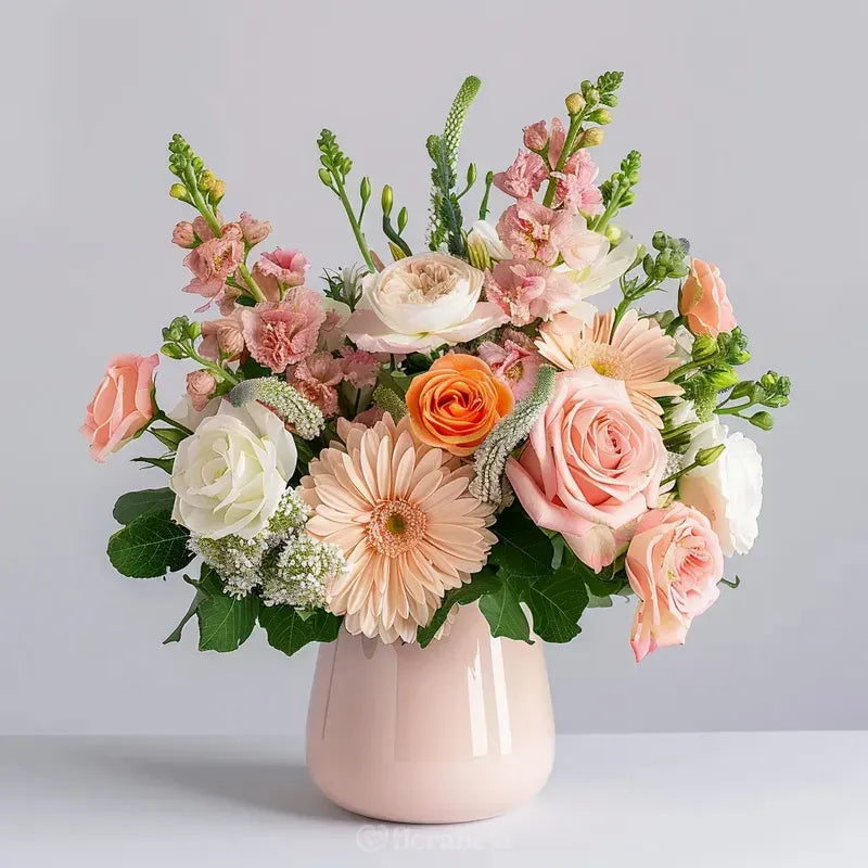 Mixed bouquet in a vase.